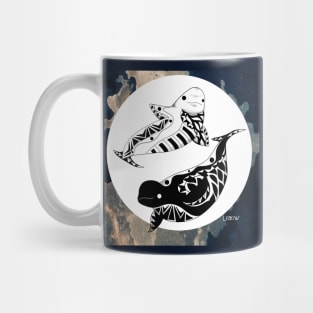 the lovely beluga twins whale ecopop Mug